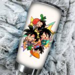 Chibi Bardock's Family Dragon Ball Super White Tumbler