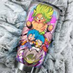 Chibi SSJ Blue Vegito Gogeta Buu Broly Fused Zamasu Tumbler