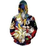 Classic Dragon Ball Z Gohan Stylish Cool 3D Zip Up Hoodie - Saiyan Stuff