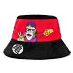 Cool Master Roshi Dragon Ball Z Red and Black Bucket Hat