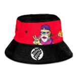 Cool Master Roshi Dragon Ball Z Red and Black Bucket Hat