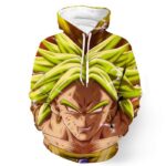 Crazy Broly Super Saiyan Attack Powerful Danger Trendy Design Pocket Hoodie