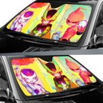 Cute Chibi Villains Frieze Cell And Kid Buu Car Sun Shade
