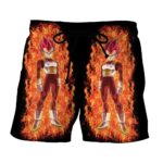 DBZ Vegeta Super Saiyan Rose Whis Symbol Fire Aura Streetstyle Shorts