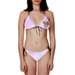 DBZ Android 21 Chibi Summer Watercolor Pink Two Piece Bikini