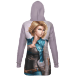 DBZ Beautiful Android 18 Art Minimalist Hoodie Dress