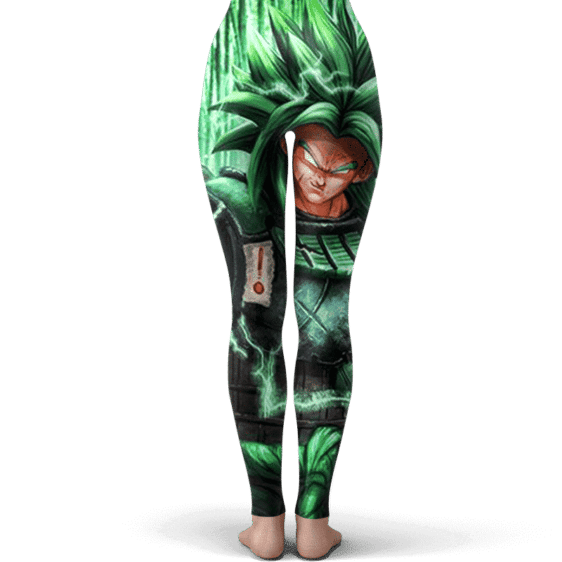 DBZ Broly Wearing Samurai Armor Dope Green Yoga Pants