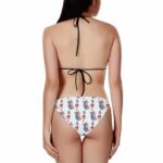 DBZ Bulma Chibi Adorable White Pattern Print Two Piece Bikini