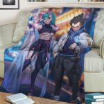 DBZ Bulma Vegeta Futuristic Artwork Awesome Blanket