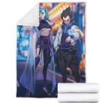 DBZ Bulma Vegeta Futuristic Artwork Awesome Blanket