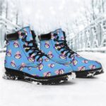 DBZ Chibi Majin Buu Pattern Light Blue Combat Boots