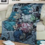 DBZ Chibi Zamasu Future Trunks Goku Black Vegeta Vegito Throw Blanket