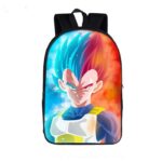 DBZ Flaming Blue & Red Haired God Form Vegeta Backpack Bag