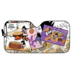 DBZ Funny Kid Goku Manga Strip Design Car Sun Shield