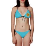 DBZ Future Trunks Sky Blue Minimalist Sexy Bikini Swimsuit