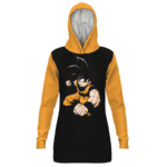 DBZ Goku Base Form Majestic Black Orange Hoodie Dress