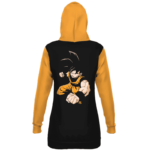 DBZ Goku Base Form Majestic Black Orange Hoodie Dress