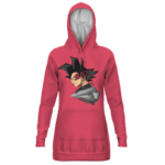 DBZ Goku Black Cartoonized Artwork Pink Hoodie Dress