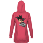 DBZ Goku Black Cartoonized Artwork Pink Hoodie Dress