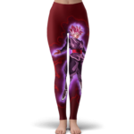 DBZ Goku Black Super Saiyan Rose Sexy Red Velvet Leggings