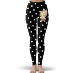 DBZ Goku Chibi Polka Dot Stylish Black White Yoga Pants