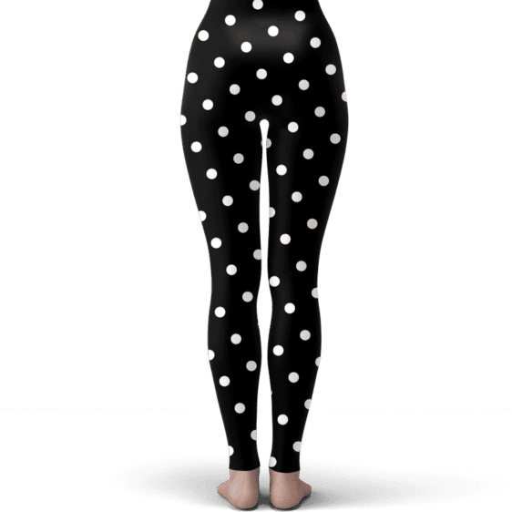 DBZ Goku Chibi Polka Dot Stylish Black White Yoga Pants