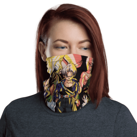 DBZ Goku Classic Team Against Evil Face Covering Neck Gaiter