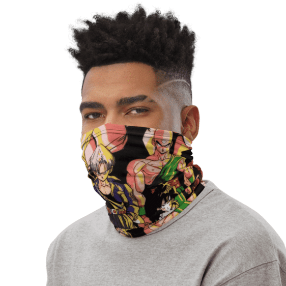 DBZ Goku Classic Team Against Evil Face Covering Neck Gaiter