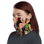 DBZ Goku Classic Team Against Evil Face Covering Neck Gaiter