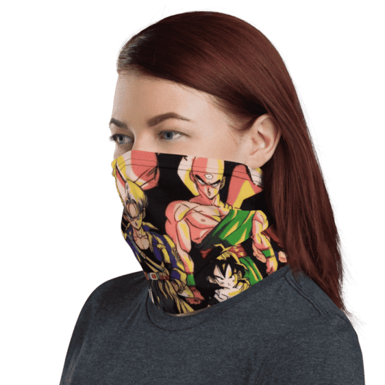 DBZ Goku Classic Team Against Evil Face Covering Neck Gaiter