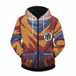 DBZ - Goku Costume Skin Gear Armour 3D Zip Up Hoodie