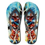 DBZ Goku Dope Super Saiyan Blue Kaioken Form Flip Flops