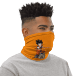 DBZ Goku Riding Weed Nug Orange Face Covering Neck Gaiter