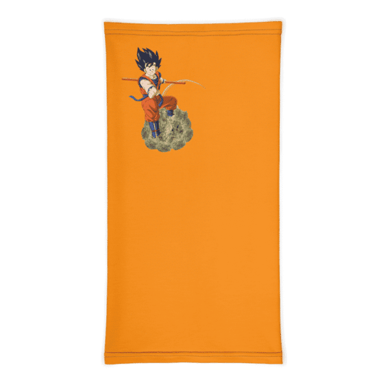 DBZ Goku Riding Weed Nug Orange Face Covering Neck Gaiter