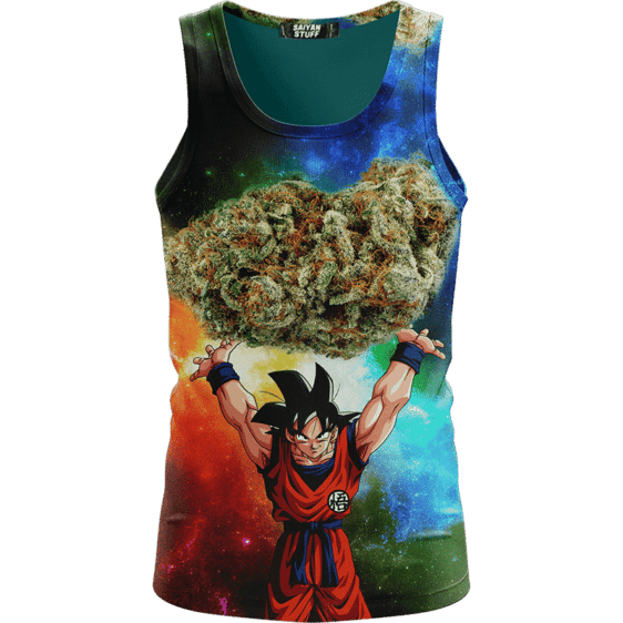 DBZ Goku Spirit Bomb Ganja Weed Colorful Awesome Tank Top