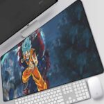 DBZ Goku Super Saiyan Blue Black Aura Desk Mouse Pad