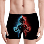 DBZ Goku Super Saiyan Blue Red Minimalist Men's Boxer Brief