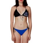 DBZ Goku Vector Logo Charging Up Black Blue Two Piece Bikini