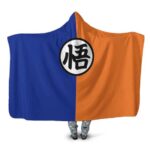 DBZ Goku Wisdom Logo Blue Orange Hooded Blanket