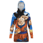 DBZ Happy Son Goku Flying Nimbus Cool Hoodie Dress