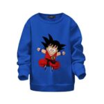 DBZ Jumping Kid Goku In His Training Suit Kids Sweatshirt