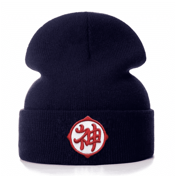 DBZ Kami Guardian God Kanji Dark Blue Streetwear Beanie