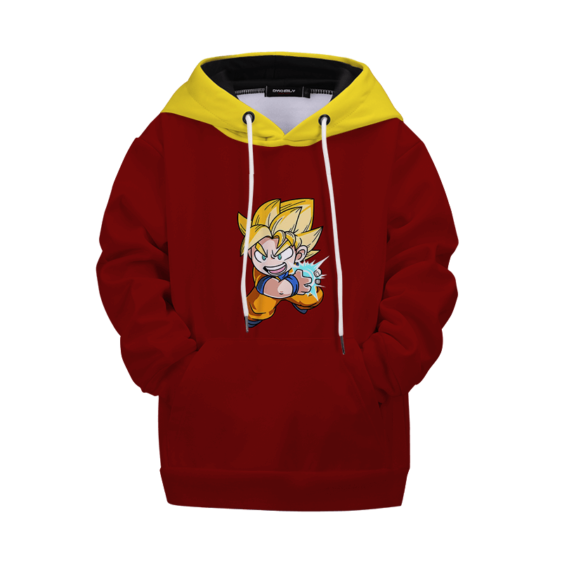 DBZ Keep Calm and Kamehameha Chibi Goku Kids Hoodie