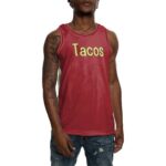 DBZ Krillin Tacos Outfit Red Basketball Jersey