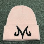 DBZ Majin Buu Embroidered Logo Pink Knit Winter Beanie