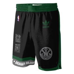 DBZ Marijuana Saiyan Crest Adidas Jersey Shorts