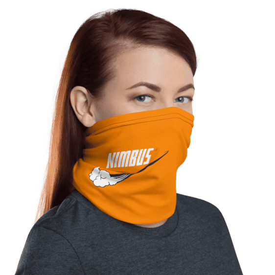 DBZ Nimbus Art Nike Inspired Orange Face Covering Neck Gaiter