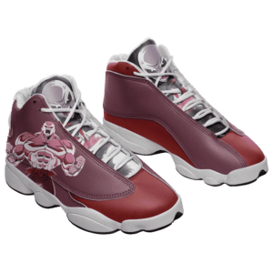 DBZ Powerful Jiren Red Awesome Basketball Shoes - Mockup 1