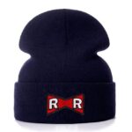 DBZ Red Ribbon Army Logo Dark Blue Winter Knit Beanie