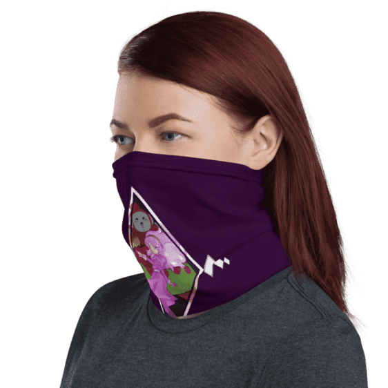 DBZ Ribrianne Transformation Purple Face Covering Neck Gaiter